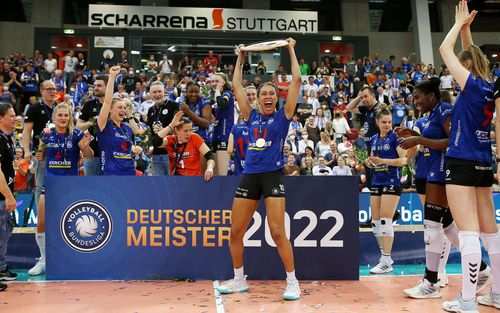 2022 gewannen die Volleyballerinnen von Allianz MTV Stuttgart (wie schon im Jahr 2019) die Deutsche Meisterschaft. | Foto: Pressefoto Baumann Event der Woche | Gewinnt Allianz MTV erneut den Titel?