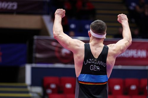 Lucas Lazogianis von der SG Weilimdorf gewann am Ende den DM-Titel. | Foto: IMAGO / United World Wrestling Ringen | Umfangreiche Medaillensammlung auf der Matte