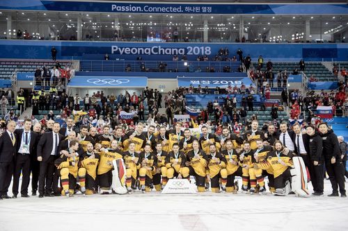 2018 in Südkorea kam Deutschland ins olympische Finale. | Foto: IMAGO / Sven Simon ZEITREISE | Eishockey – Mit 0,041 Toren Vorsprung zu Bronze