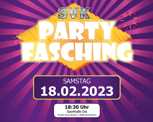 Fasching | Am 18. Februar wird beim SVK gefeiert