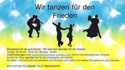 Tanzen | Benefizveranstaltung "Ukraine Nothilfe" am 4. März