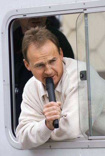 Freddy Eberle moderiert seit vielen Jahren Radrennen. | Foto: Pressefoto Baumann MIKRO AN! | Freddy Eberle