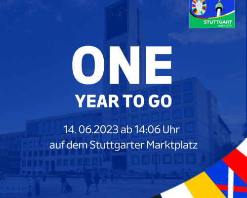 EURO 2024 Stuttgart | Ball rollt auf dem Marktplatz