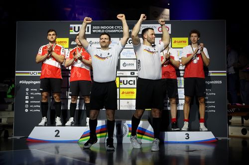 Bernd Mlady (links) und Raphael Kopp wurden Weltmeister im Radball. | Foto: Pressefoto Baumann Hallenradsport | German Cycling räumt fast alles ab