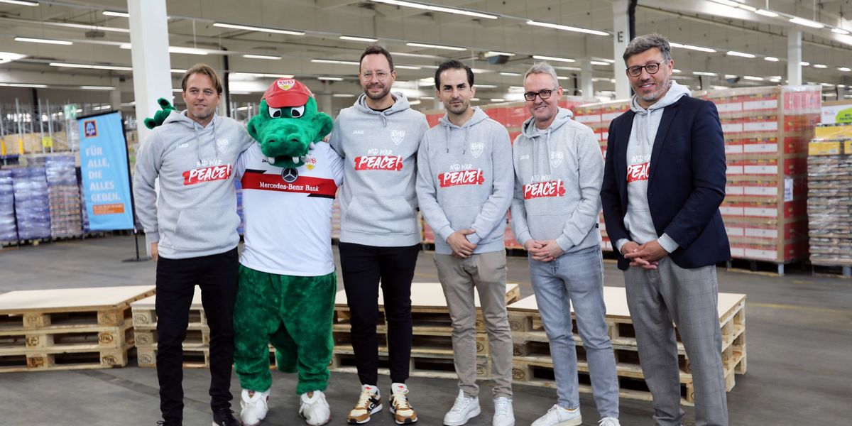 Gemeinsam mit JAKO und ALDI SÜD in Murr unterstützt der VfB Stuttgart einen Ukraine-Hilfstransport von STELP e. V. | Foto: VfB Stuttgart