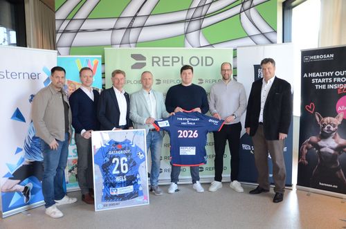 Freuen sich auf die Zusammenarbeit (von links): Manuel Arzt (Vorstandsmitglied HSC Wels), Stefan Mayrhofer (Vorstandsmitglied HSC), Gerhard Kroiß (Vizebürgermeister Stadt Wels), Philip Pauer (Präsident HSC), Dominik Maric (Obmann HSC), Jürgen Schweikardt (Geschäftsführer TVB Stuttgart) und Gerald Gabl (Vizepräsident des OÖHV). | Foto: HSC Wels Kooperation | TVB Stuttgart und HSC Wels arbeiten zusammen