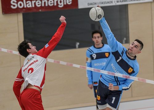 Die TVV-Faustballer (links) haben sich für die DM-Endrunde qualifiziert. | Foto: IMAGO / Bernd Leitner Event der Woche | Faustball-DM in Gärtringen